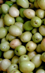 Thai fresh jujubes at the supermarket.