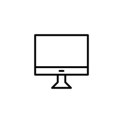 Computer monitor icon. Electronic device theme icon design, with outline icon style. Vector