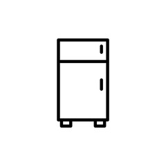 Refrigerator icon. Electronic device theme icon design, outline icon style. Vector