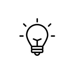 Light bulb icon. Electronic device theme icon design, outline icon style. Vector