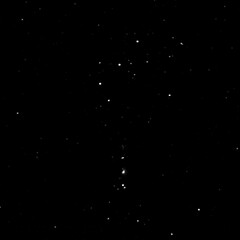Night star sky with Orion nebula, Alnitak, Alnilam and Mintaka stars
