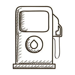 station service pump with drop drawn style icon