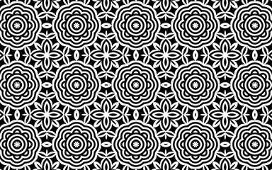 Ethnic unique black white texture in doodling style. Geometric original background for wallpaper, coloring book, textile.