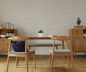 room with table, 3d render