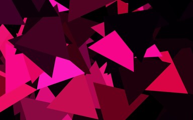 Dark Pink vector texture with triangular style.