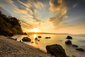 Beautiful sunset on Likwatang 