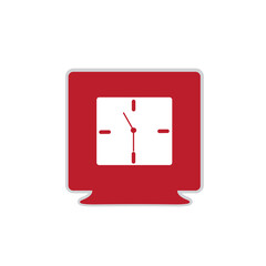 Clock and time icon isolated on white background. Clock and time icon for app and logo design. Alarm clock and time icon vector