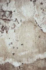 Cracked and peeling paint old wall background.
