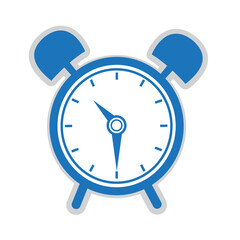 Alarm clock icon isolated on white background. Alarm clock icon for app and logo design. Alarm clock icon vector