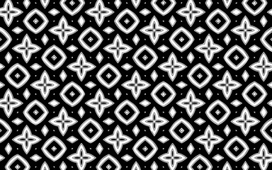 Ethnic black white unique texture. Geometric background of traditional oriental pattern for design and decoration, wallpaper.