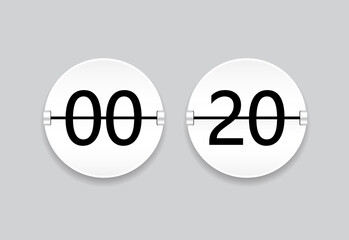 Clock and time icon isolated on gray background. Clock and time icon for app and logo design. Clock and time icon vector