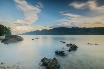 Blue sky on maimol beach