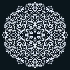 Vector damask seamless pattern element. Elegant luxury texture for wallpapers, backgrounds and page fill.  Decorative element traditional eastern pattern.