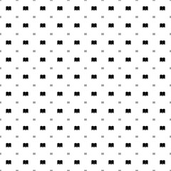 Square seamless background pattern from black book symbols are different sizes and opacity. The pattern is evenly filled. Vector illustration on white background