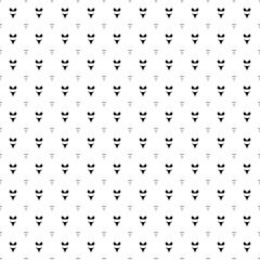 Square seamless background pattern from black bikini symbols are different sizes and opacity. The pattern is evenly filled. Vector illustration on white background