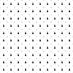 Square seamless background pattern from geometric shapes are different sizes and opacity. The pattern is evenly filled with black bomb symbols. Vector illustration on white background