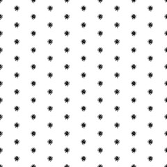Square seamless background pattern from black coronavirus symbols. The pattern is evenly filled. Vector illustration on white background