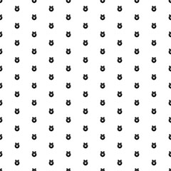 Square seamless background pattern from geometric shapes. The pattern is evenly filled with black christmas wreath symbols. Vector illustration on white background