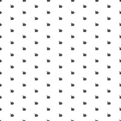 Square seamless background pattern from geometric shapes. The pattern is evenly filled with black chart down symbols. Vector illustration on white background