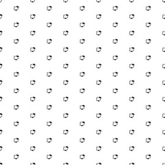 Square seamless background pattern from geometric shapes. The pattern is evenly filled with black distance learning symbols. Vector illustration on white background