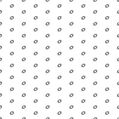 Square seamless background pattern from geometric shapes. The pattern is evenly filled with black rugby symbols. Vector illustration on white background