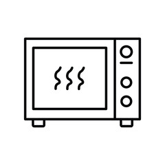 Microwave oven kitchen appliance line icon