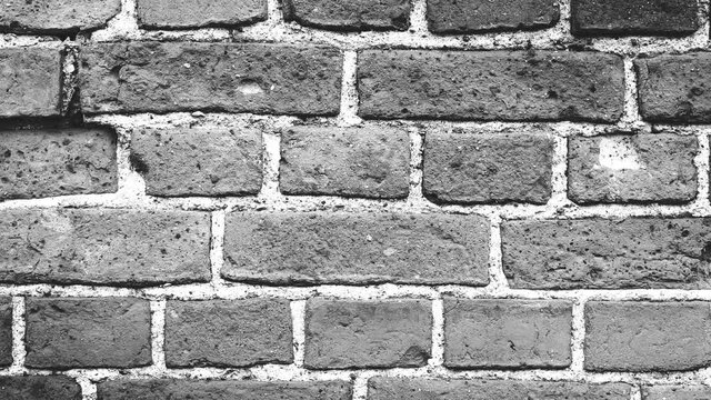 zooming black and white wall old brick, vintage wall building in loft style