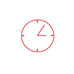 Clock and time icon isolated on white background. Clock and time icon for app and logo design. Alarm clock and time icon vector