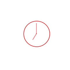 Clock and time icon isolated on white background. Clock and time icon for app and logo design. Alarm clock and time icon vector