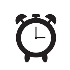 Alarm clock icon isolated on white background. Alarm clock icon for app and logo design. Alarm clock icon vector