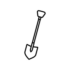 illustration of a shovel line icon