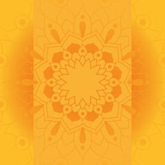 mandala on yellow background vector design