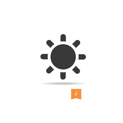 Sun icon isolated on white background. Sun vector for logo and icon design. Summer concept. Sunshine vector illustration. Sun icon