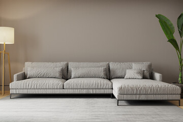 modern living room with sofa, 3d render