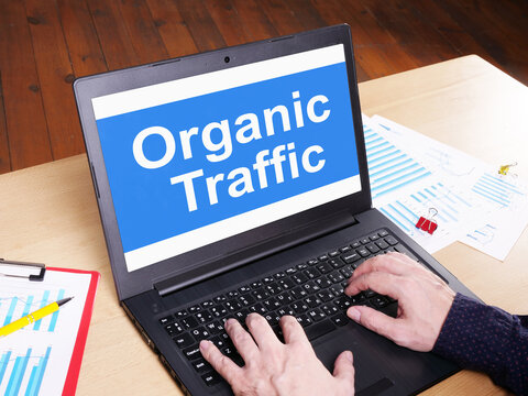 Organic Traffic Is Shown On The Conceptual Photo Using The Text