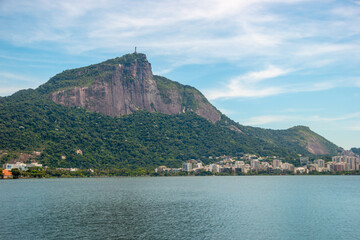 view Rodrigo de Freitas lagoon in rio de janeiro.