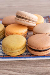 Sweet French Macarons in different colors