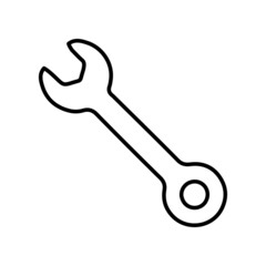 wrench construction tool line icon