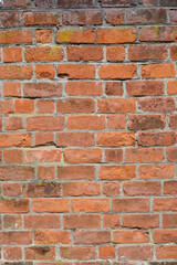 Weathered red brick wall portrait 4609