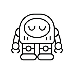 Robot Sleeping Technology line icon