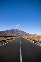 Road to the volcano Teide in Tenerife, Canary Islands, Spain