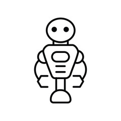 Robot Assistant Robotics line icon