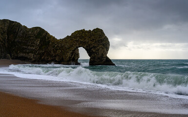High tide at Durdle Door in Dorset 8559