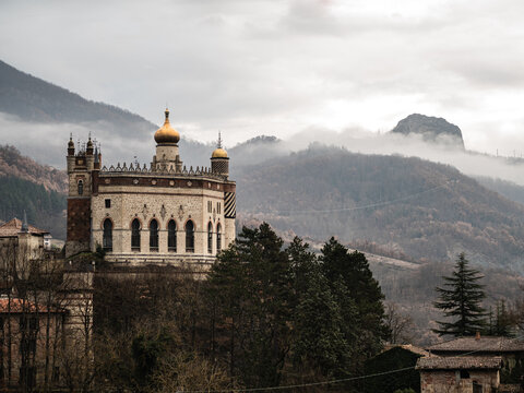 castle in the mountains