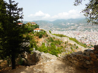 Ancient fortress in the city of Alanya in Turkey