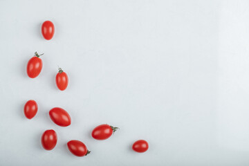 Naklejka na ściany i meble close up photo of cherry tomatoes