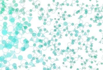 Light Green vector layout with circles, lines.