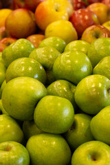 Bin of Apples For Sale at Farmers Market