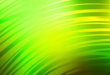 Light Green, Yellow vector pattern with wry lines.