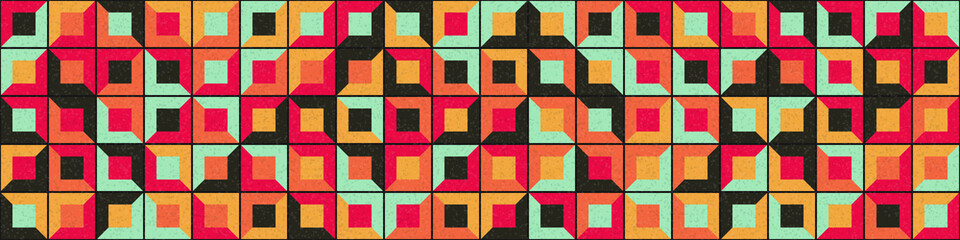 Abstract Geometric Pattern generative computational art illustration